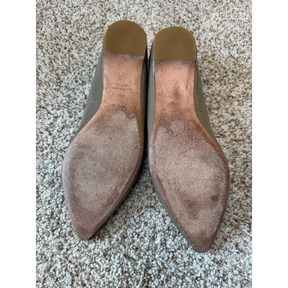 Cole Haan BRENNA  Skimmer Flat, Womens Dress Shoes, size 11, Walnut leather, Tan